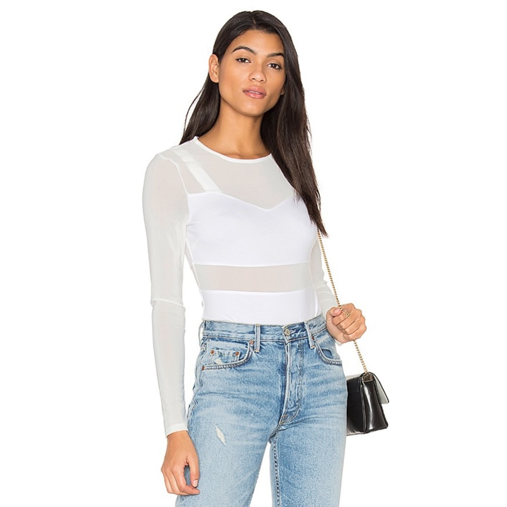 Kendall + Kylie Bralette Mesh Bodysuit